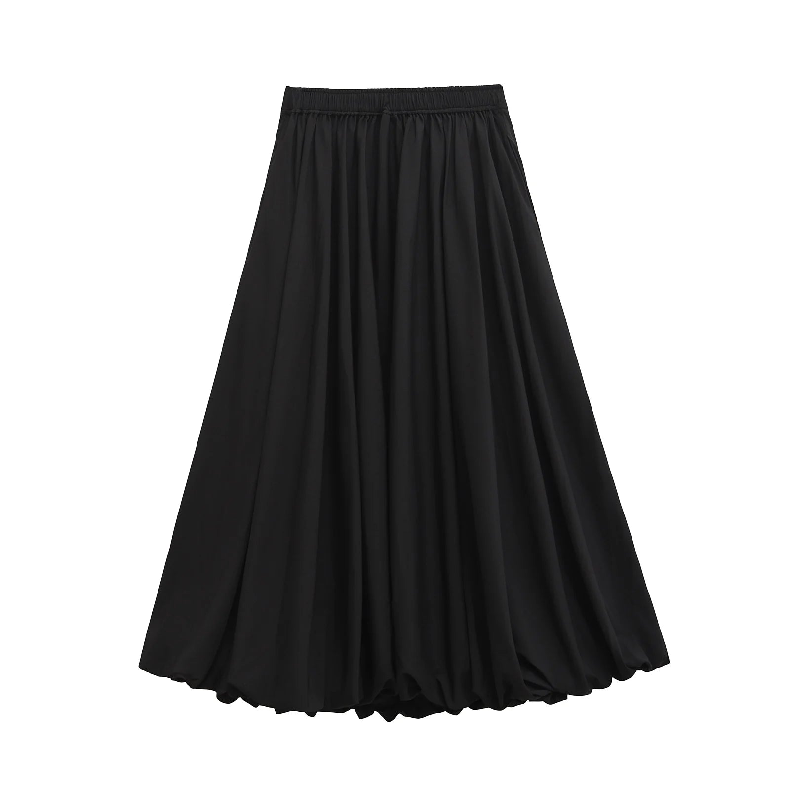 TRAFSHE Vintage une ligne noir Flare balançoire jupes couleur unie Rockabilly femmes automne jupes pour les femmes Streetwear ﻿