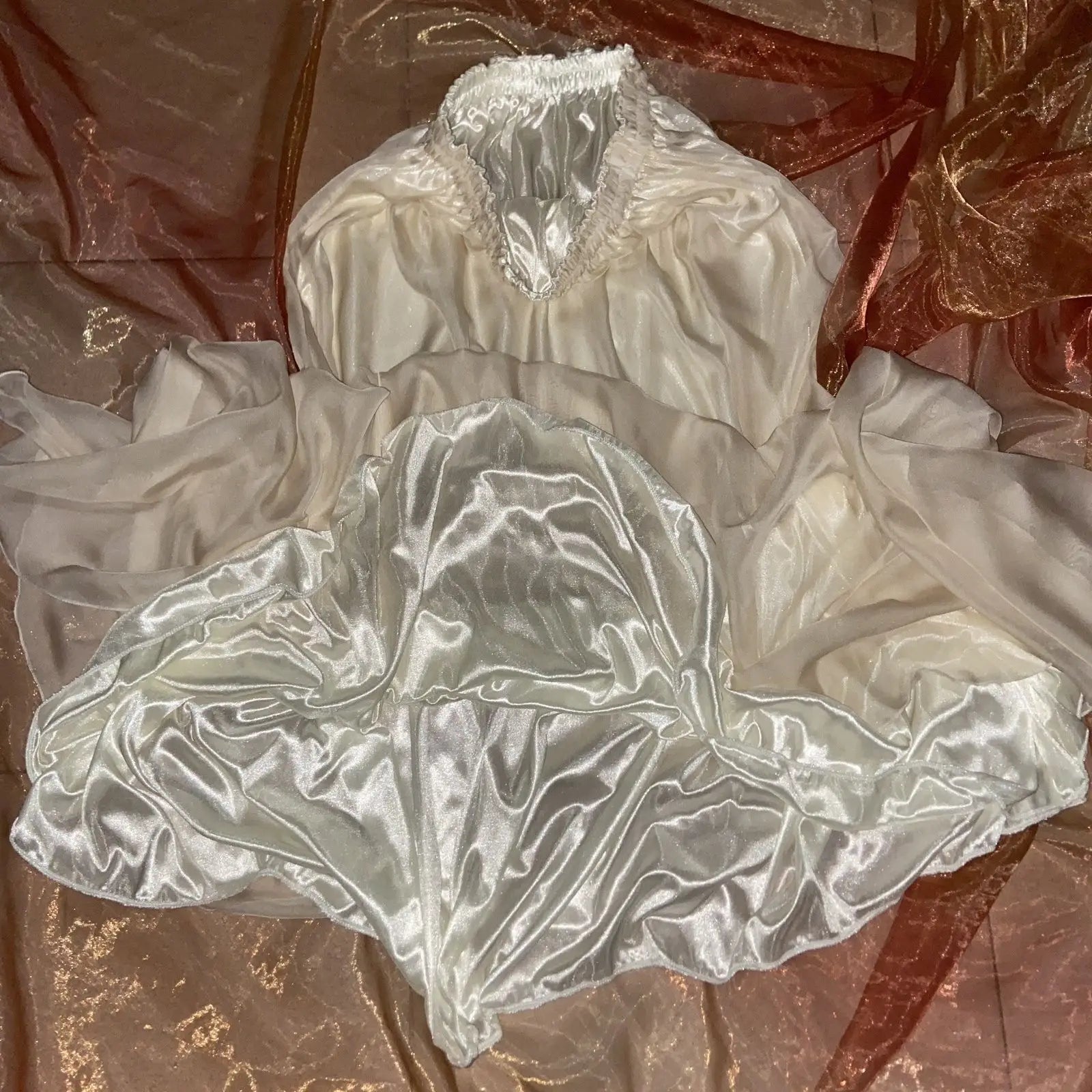 Jupe Longue Sexy en Satin Double Couche pour Femme, Imprimé Floral, Taille Haute, Bas de Nuit, Printemps et Été