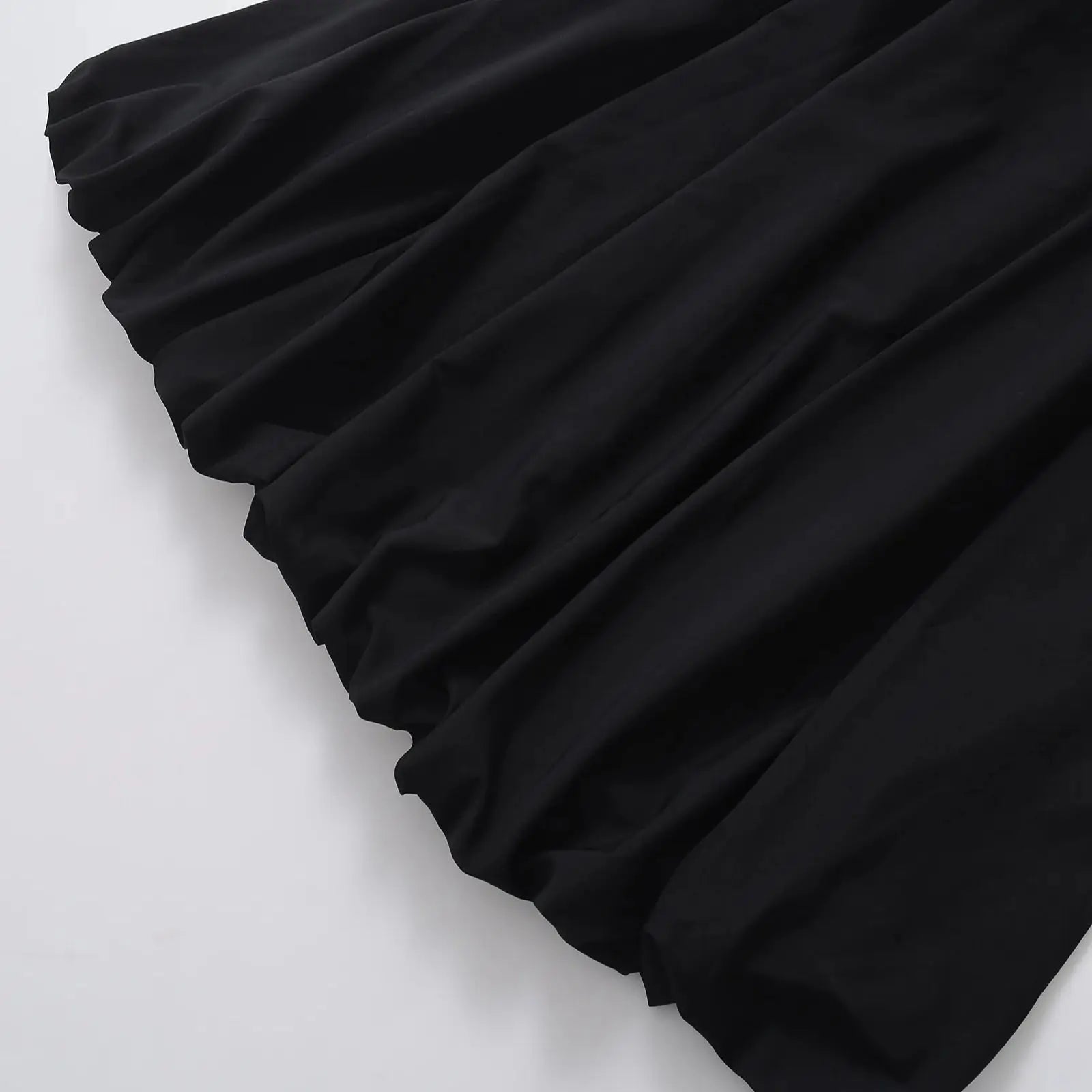 TRAFSHE Vintage une ligne noir Flare balançoire jupes couleur unie Rockabilly femmes automne jupes pour les femmes Streetwear ﻿