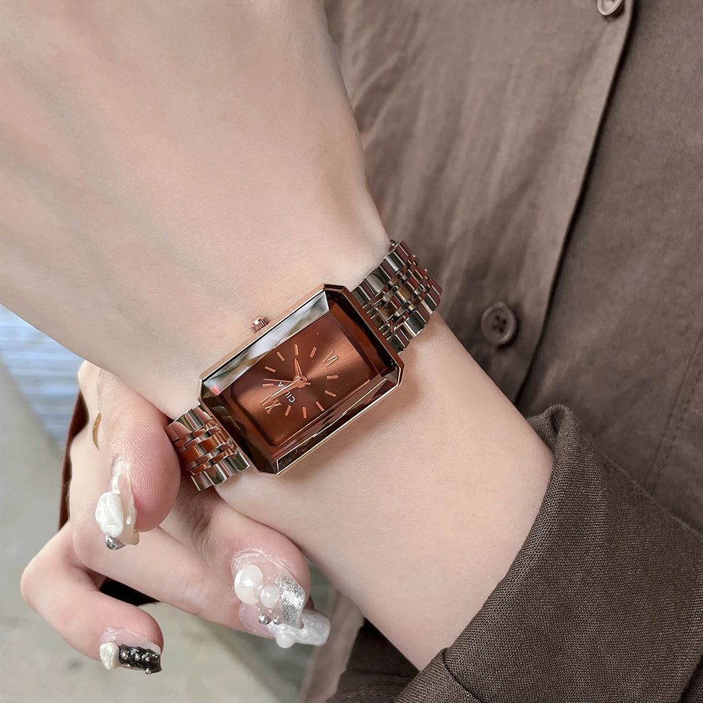 Montre rétro pour femmes, légère, de luxe, niche, art, haut de gamme, marque authentique, 2025