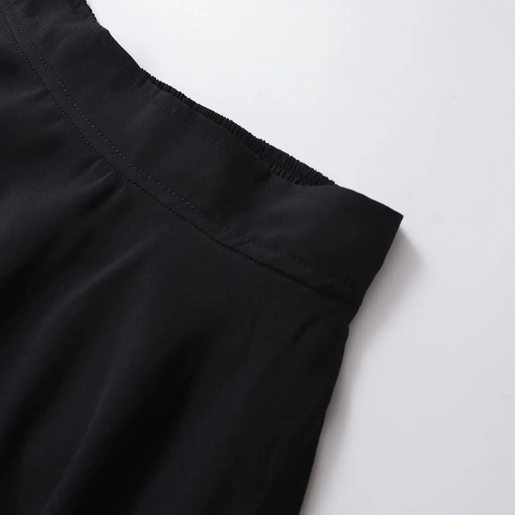 TRAFSHE Vintage une ligne noir Flare balançoire jupes couleur unie Rockabilly femmes automne jupes pour les femmes Streetwear ﻿