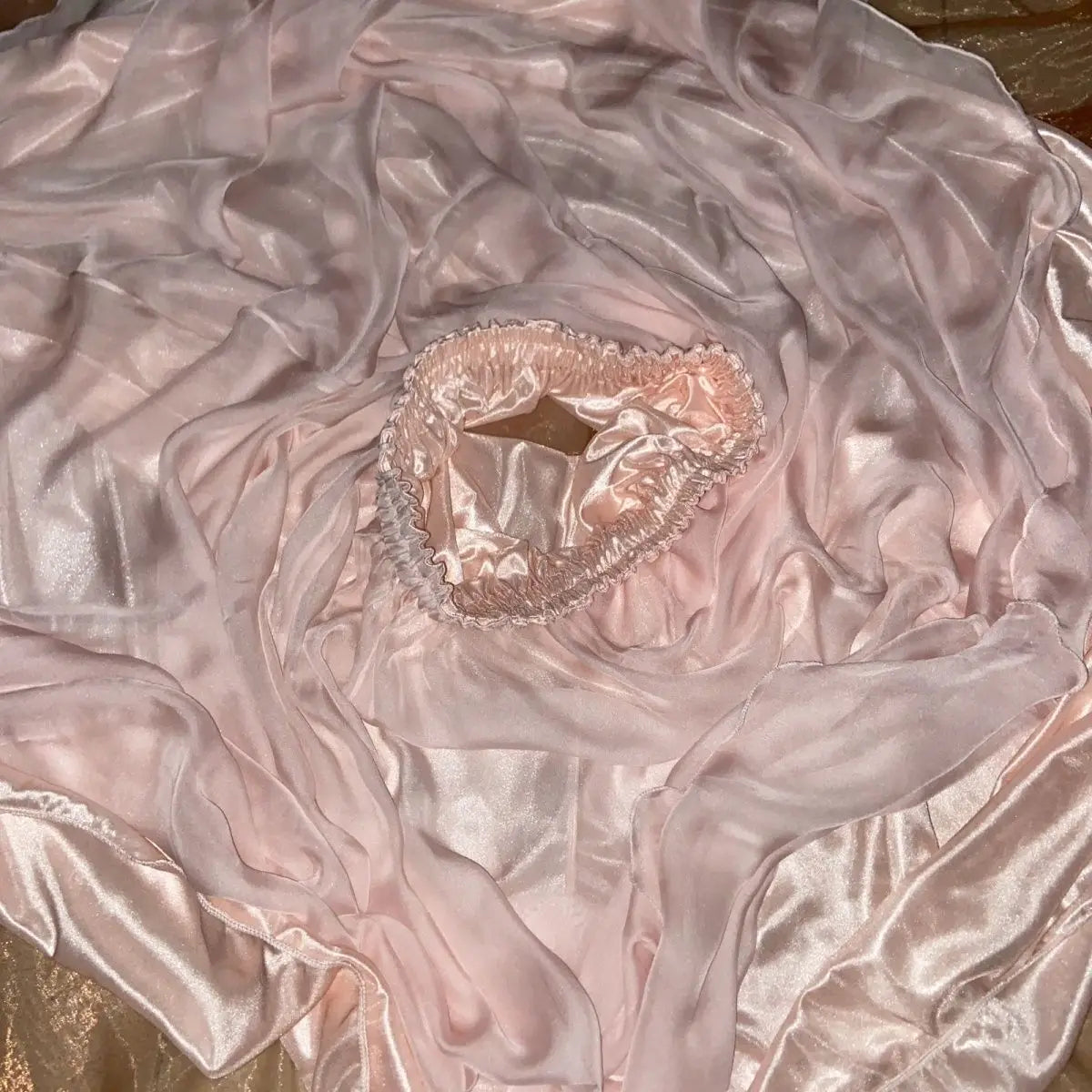 Jupe Longue Sexy en Satin Double Couche pour Femme, Imprimé Floral, Taille Haute, Bas de Nuit, Printemps et Été
