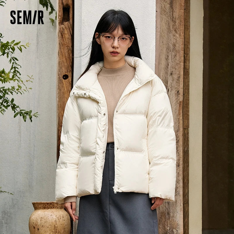 Semir-Doudoune Imperméable pour Femme, Solide, Document JxJacket, Hiver, Nouveau Top At, 2023