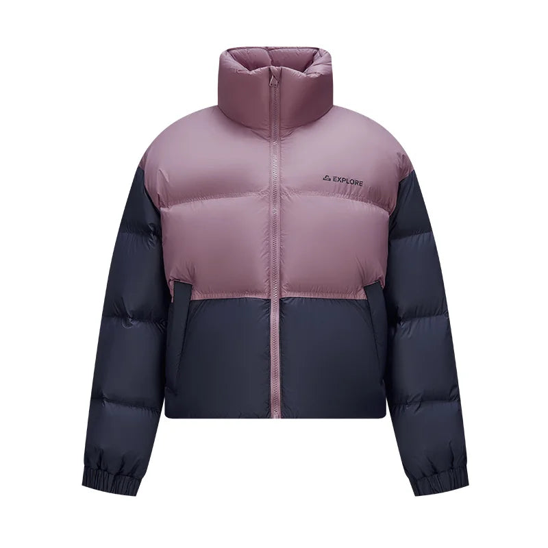 Semir-Doudoune courte surdimensionnée à trois degrés pour femme, haut à col montant avec lettre, hiver 2024, nouveau